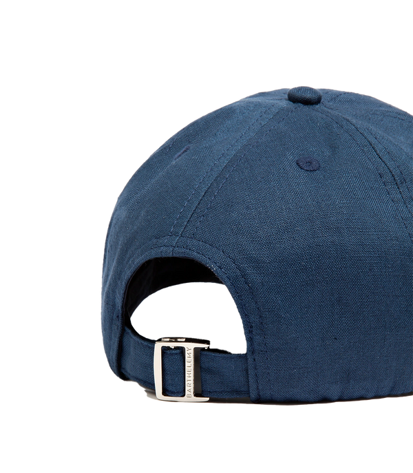 Solaire Linen Cap Navy - Barthelemy