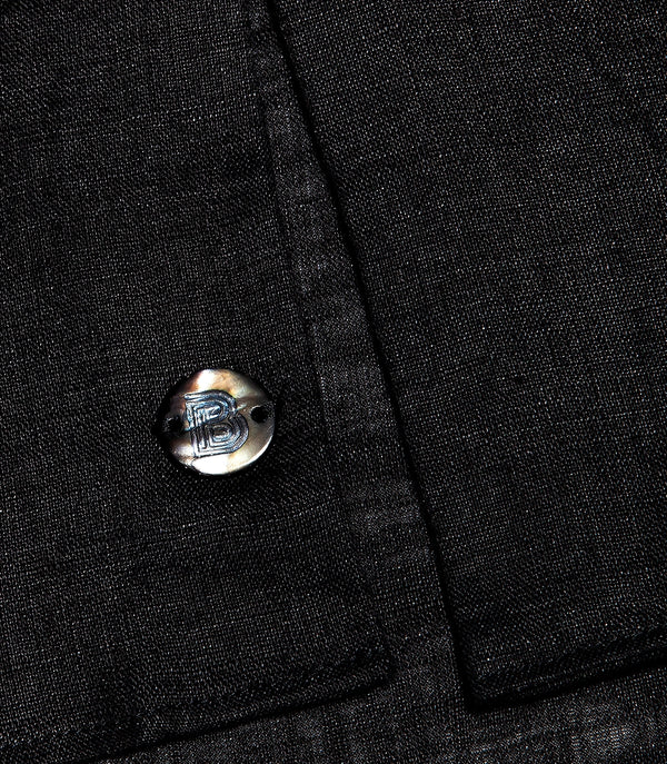 Linen Shirt Albini Black - Barthelemy