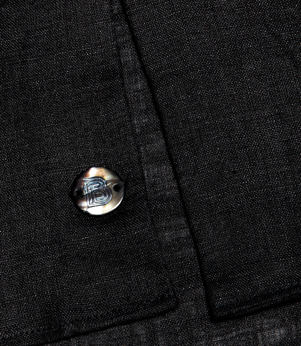 Linen Shirt Albini Black - Barthelemy