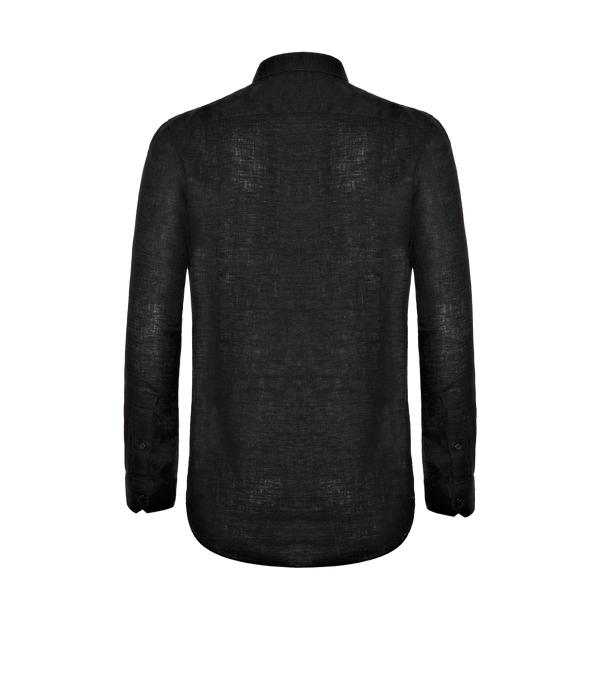 Linen Shirt Albini Black - Barthelemy