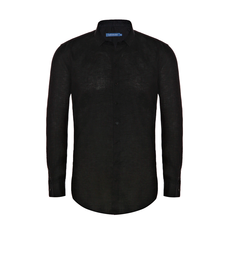 Linen Shirt Albini Black - Barthelemy