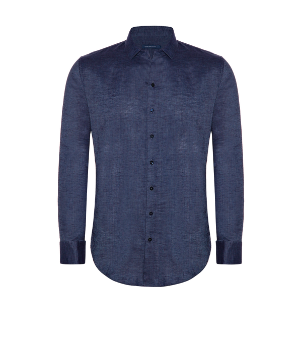 Linen Shirt Albini Blue Jeans - Barthelemy