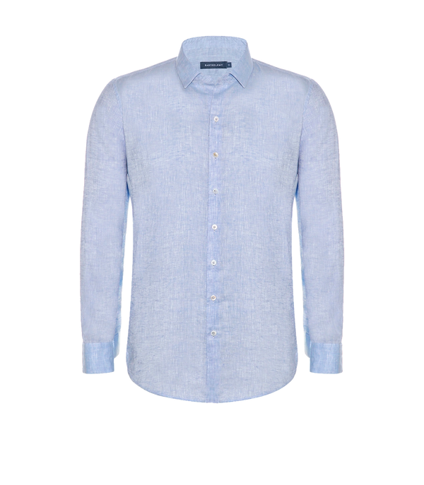 Linen Shirt Albini Light Blue - Barthelemy