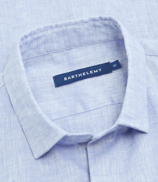 Linen Shirt Albini Light Blue - Barthelemy