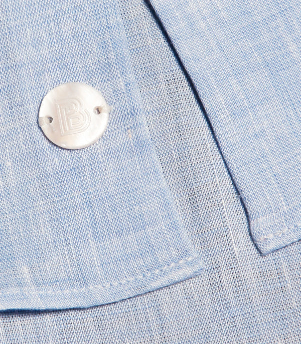 Linen Shirt Albini Light Blue - Barthelemy