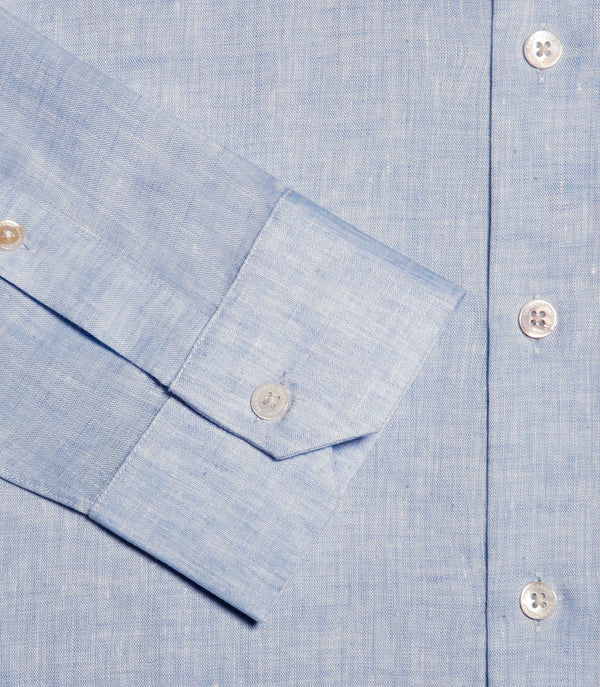 Linen Shirt Albini Light Blue - Barthelemy