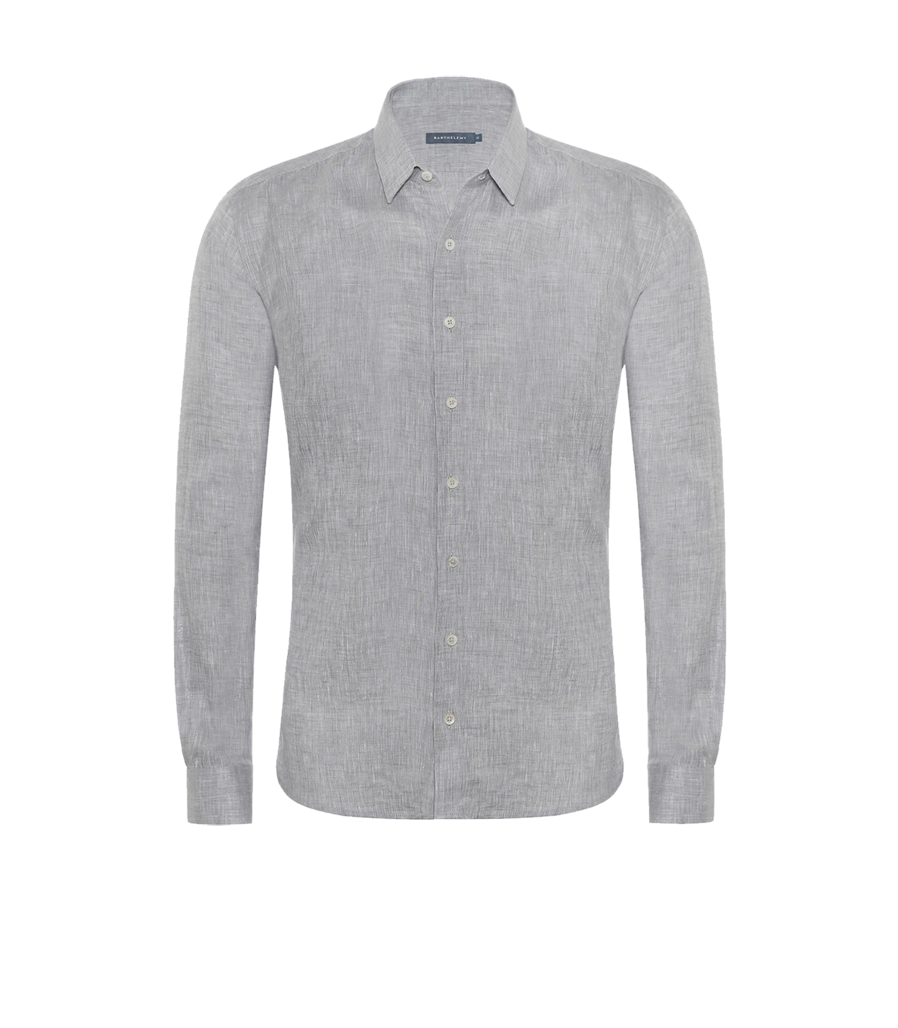 Coupe Courte Linen Shirt Light Grey - Barthelemy