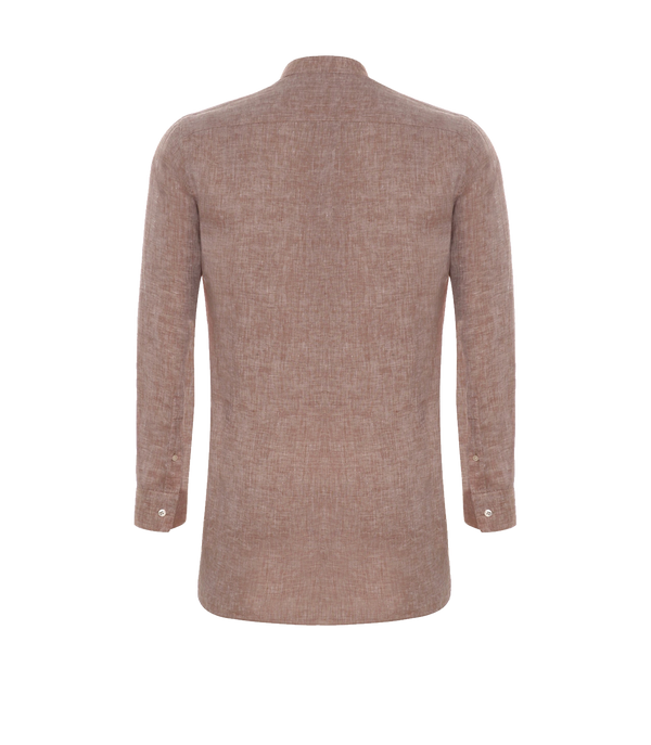Mirage Linen Shirt Camel - Barthelemy