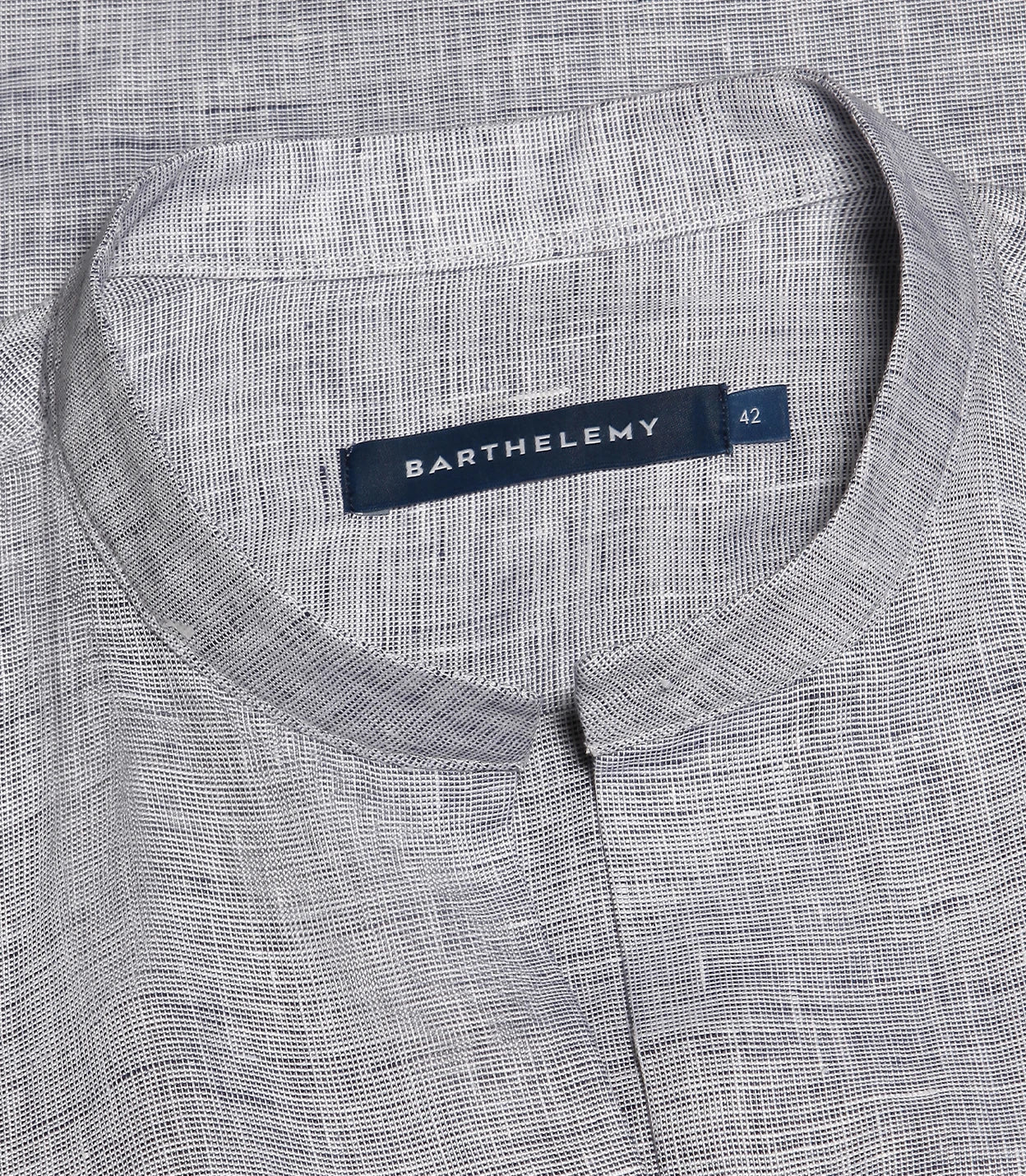 Mirage Linen Shirt Deep Blue Coupe Courte - Barthelemy