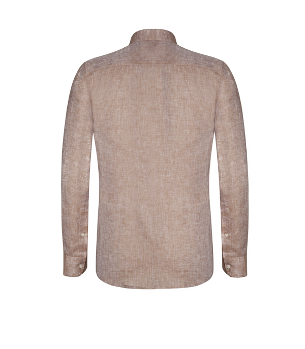 Tailored Linen Shirt Camel - Barthelemy