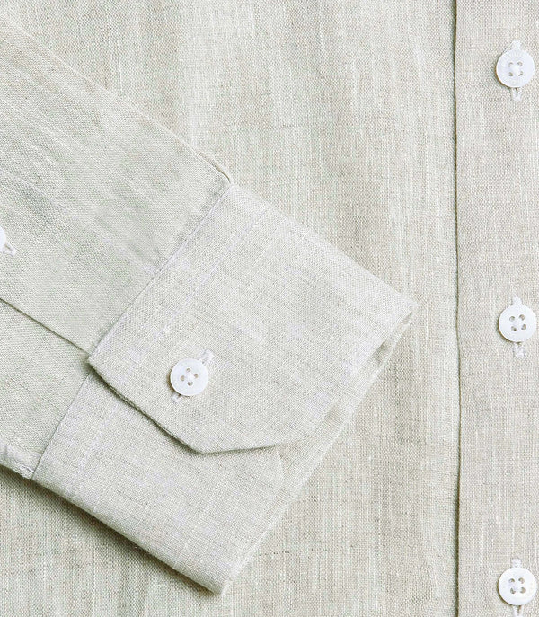 Tailored Linen Shirt Green Water - Barthelemy