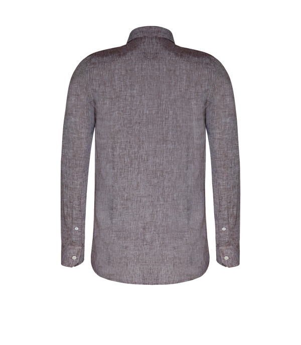 Tailored Linen Shirt Mocha - Barthelemy