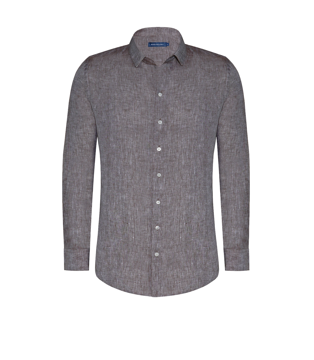 Tailored Linen Shirt Mocha - Barthelemy
