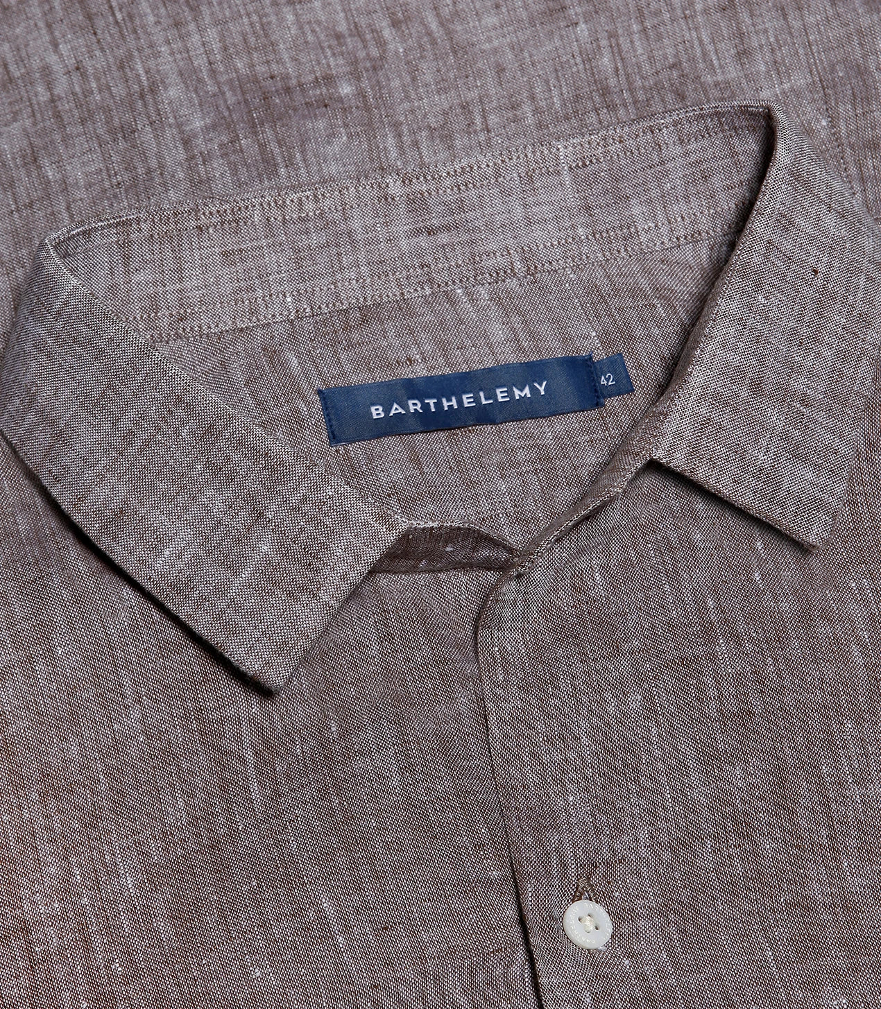 Tailored Linen Shirt Mocha - Barthelemy