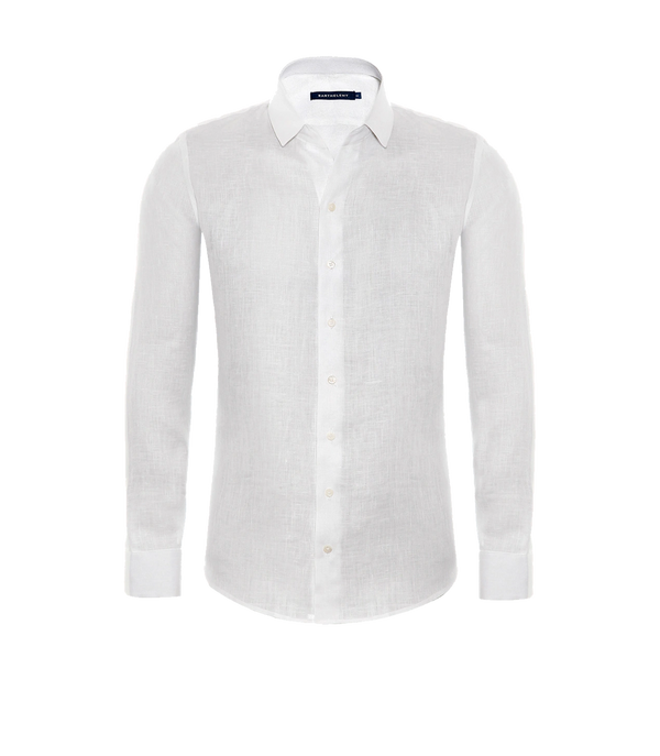 Tailored Linen Shirt White - Barthelemy