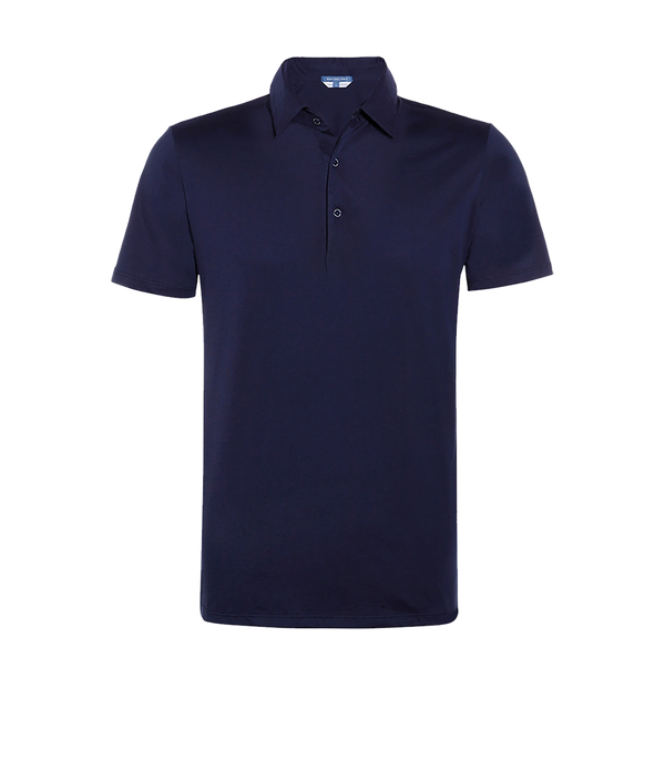 Polo Pima Cotton Navy - Barthelemy