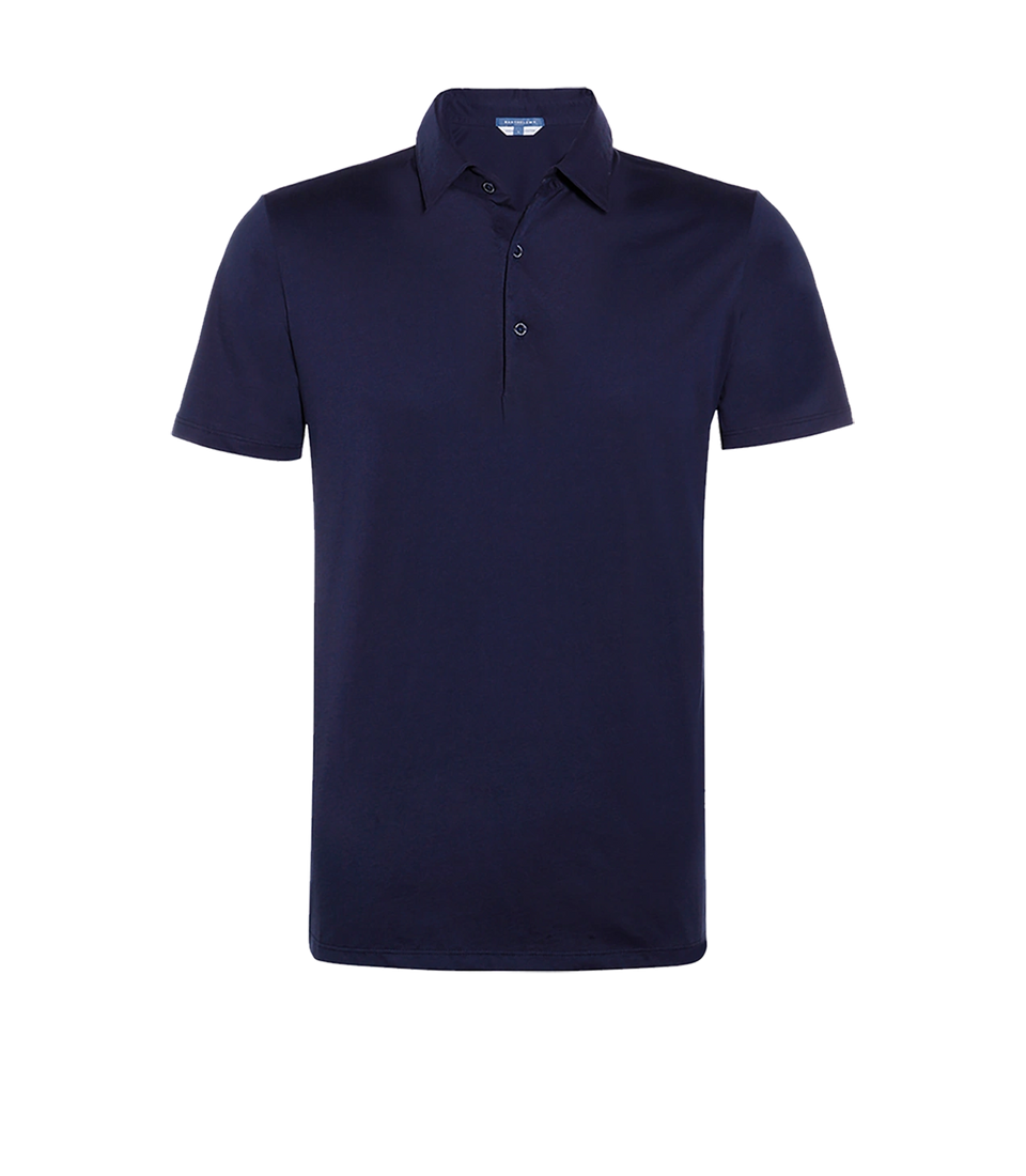 Polo Pima Cotton Navy - Barthelemy