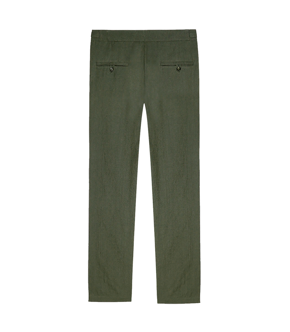 Cayes Linen Pants II Forest Green - Barthelemy