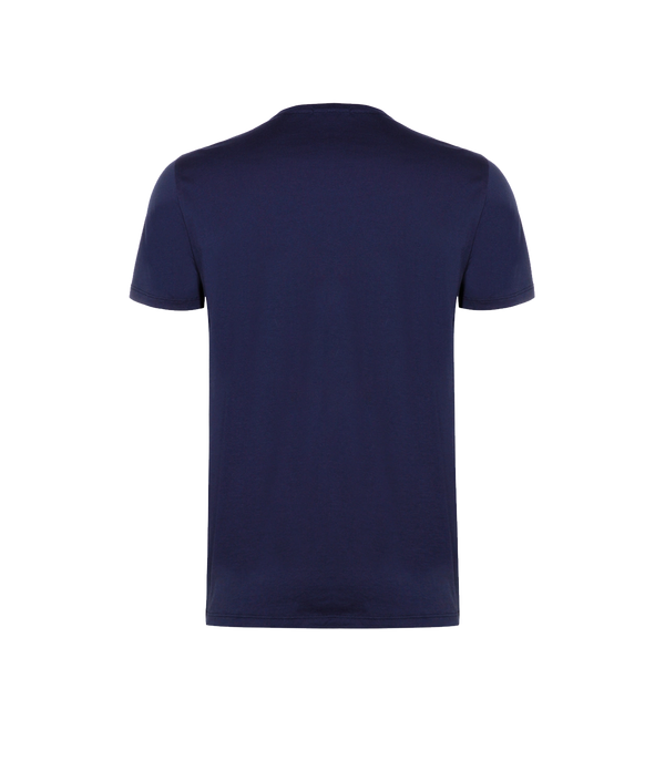 Crew Neck T-Shirt Pima Navy - Barthelemy
