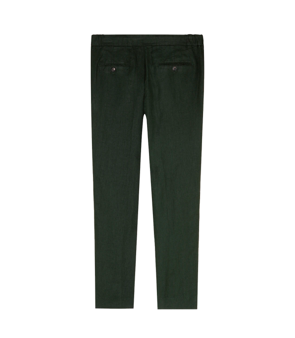 Corossol Linen Pants Emerald Green - Barthelemy