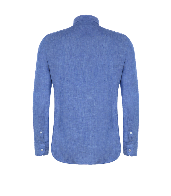 Tailored Linen Shirt Medium Blue - Barthelemy