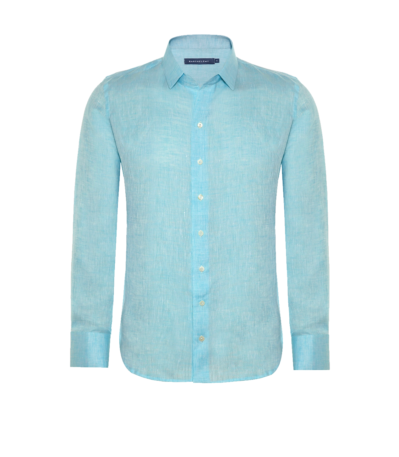 Tailored Linen Shirt Turquoise - Barthelemy