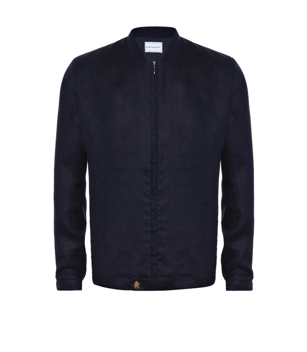 Lurin Linen Jacket Navy - Barthelemy
