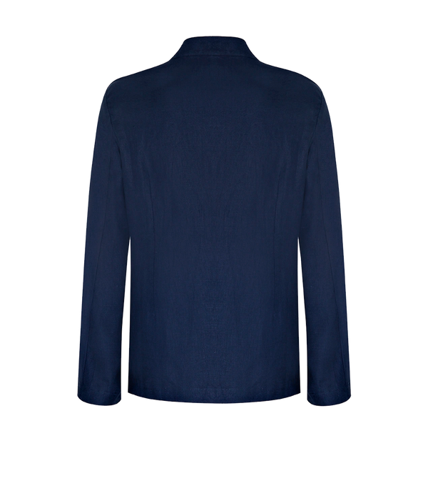 Flamands Linen Overshirt Navy