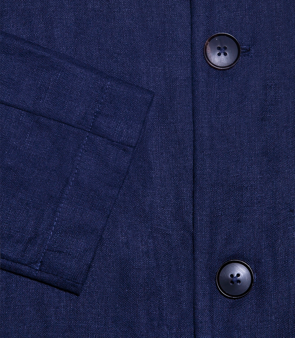 Flamands Linen Overshirt Navy