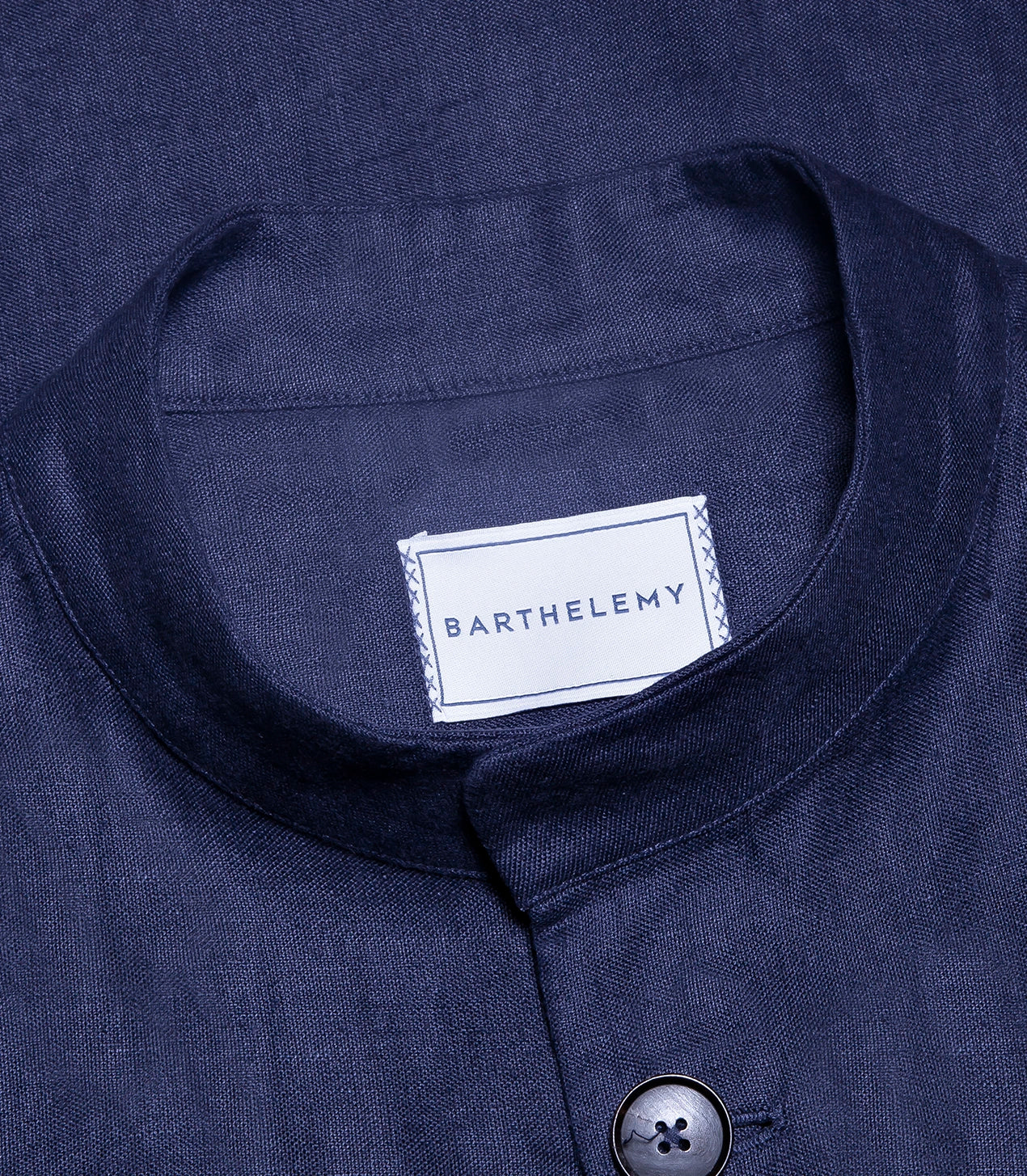 Flamands Linen Overshirt Navy