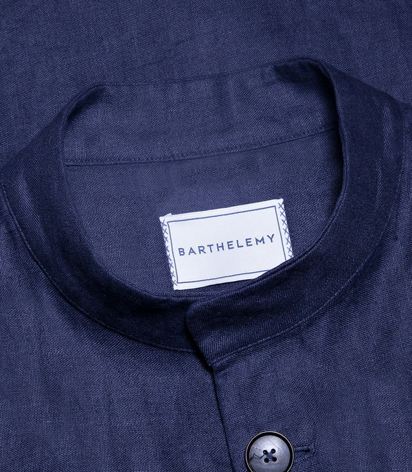 Flamands Linen Overshirt Navy