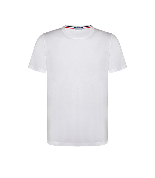 Crew Neck T-Shirt Pima White - Barthelemy