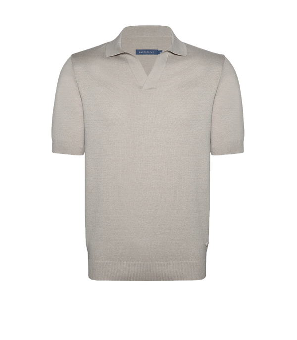 Rivage Knit Polo Ivory - Barthelemy