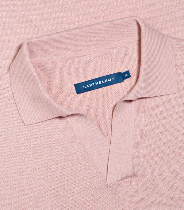 Rivage Knit Polo Lotus Pink - Barthelemy