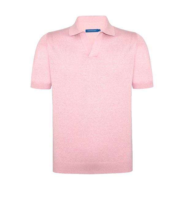 Rivage Knit Polo Lotus Pink - Barthelemy