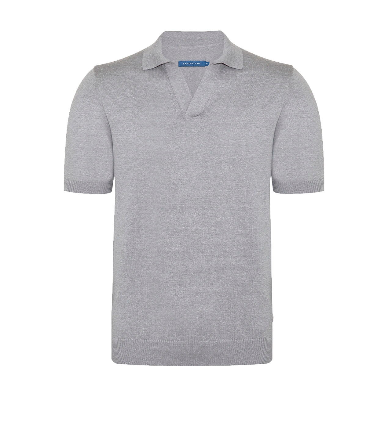 Rivage Knit Polo Silver - Barthelemy