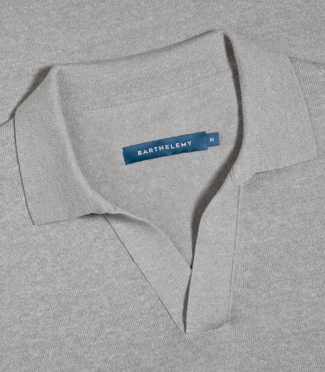 Rivage Knit Polo Silver - Barthelemy