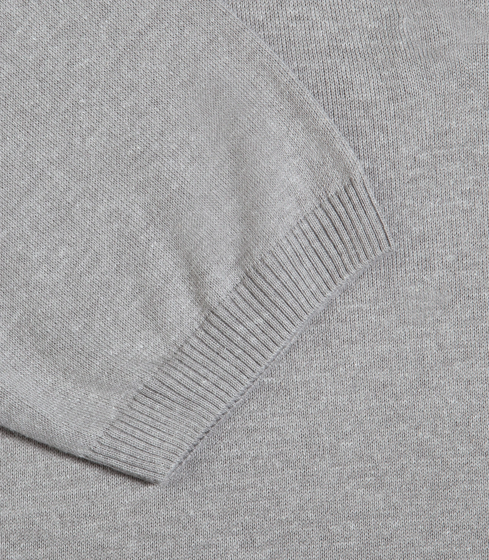 Rivage Knit Polo Silver - Barthelemy