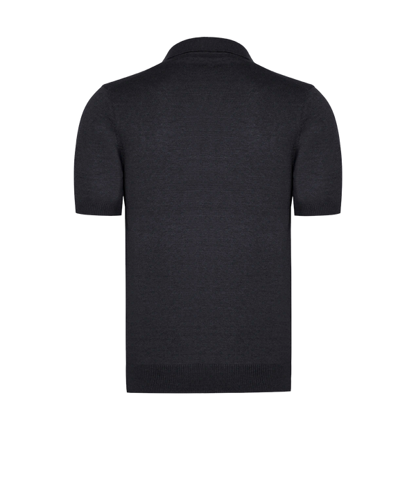 Rivage Knit Polo Titanium Grey - Barthelemy
