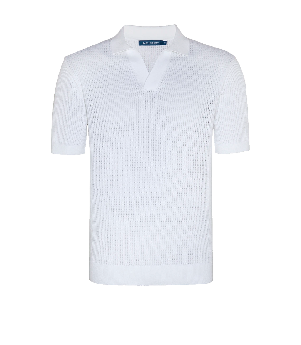 Rivage Knit Polo Waffle Macadamia - Barthelemy