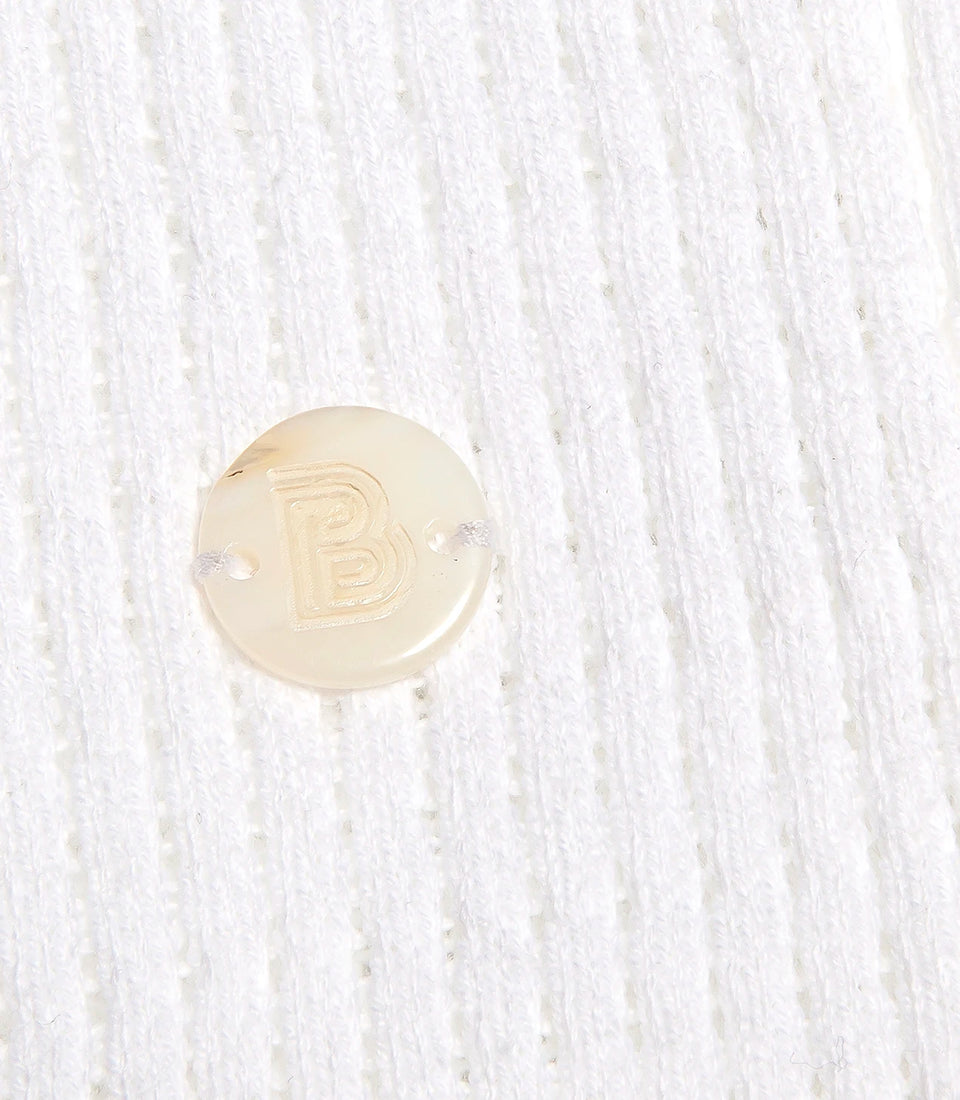 Rivage Knit Polo Waffle Macadamia - Barthelemy