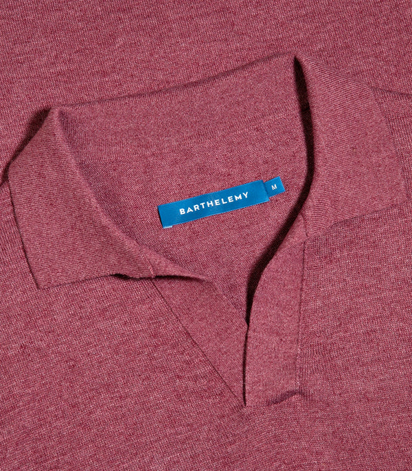 Rivage Knit Polo Wine - Barthelemy