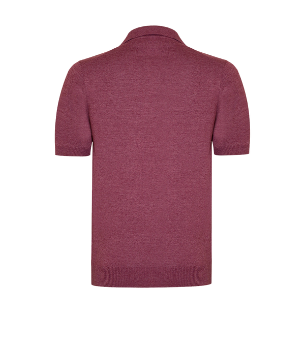 Rivage Knit Polo Wine - Barthelemy