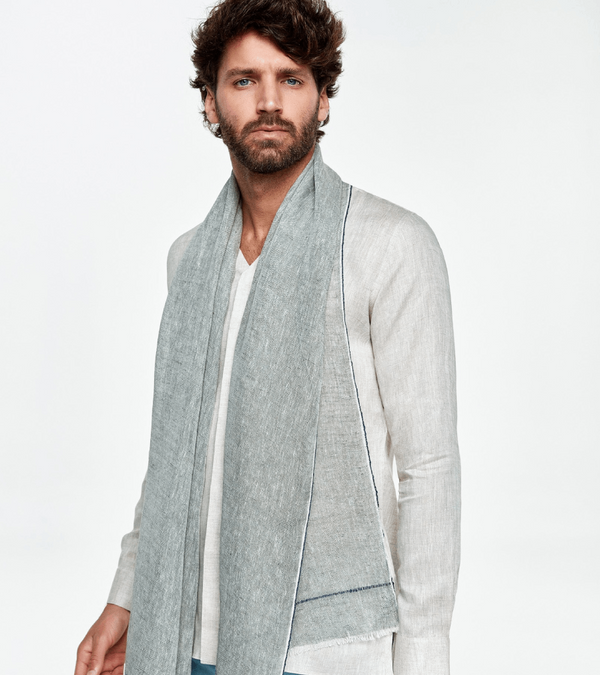 Brise Linen Scarf Light Green - Barthelemy