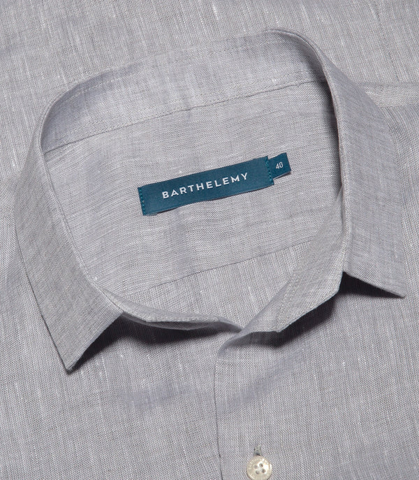 Tailored Linen Shirt Grey - Barthelemy