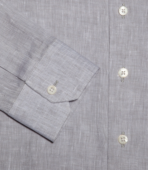 Tailored Linen Shirt Grey - Barthelemy