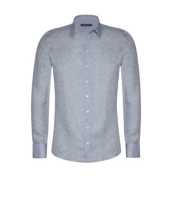 Tailored Linen Shirt Grey - Barthelemy