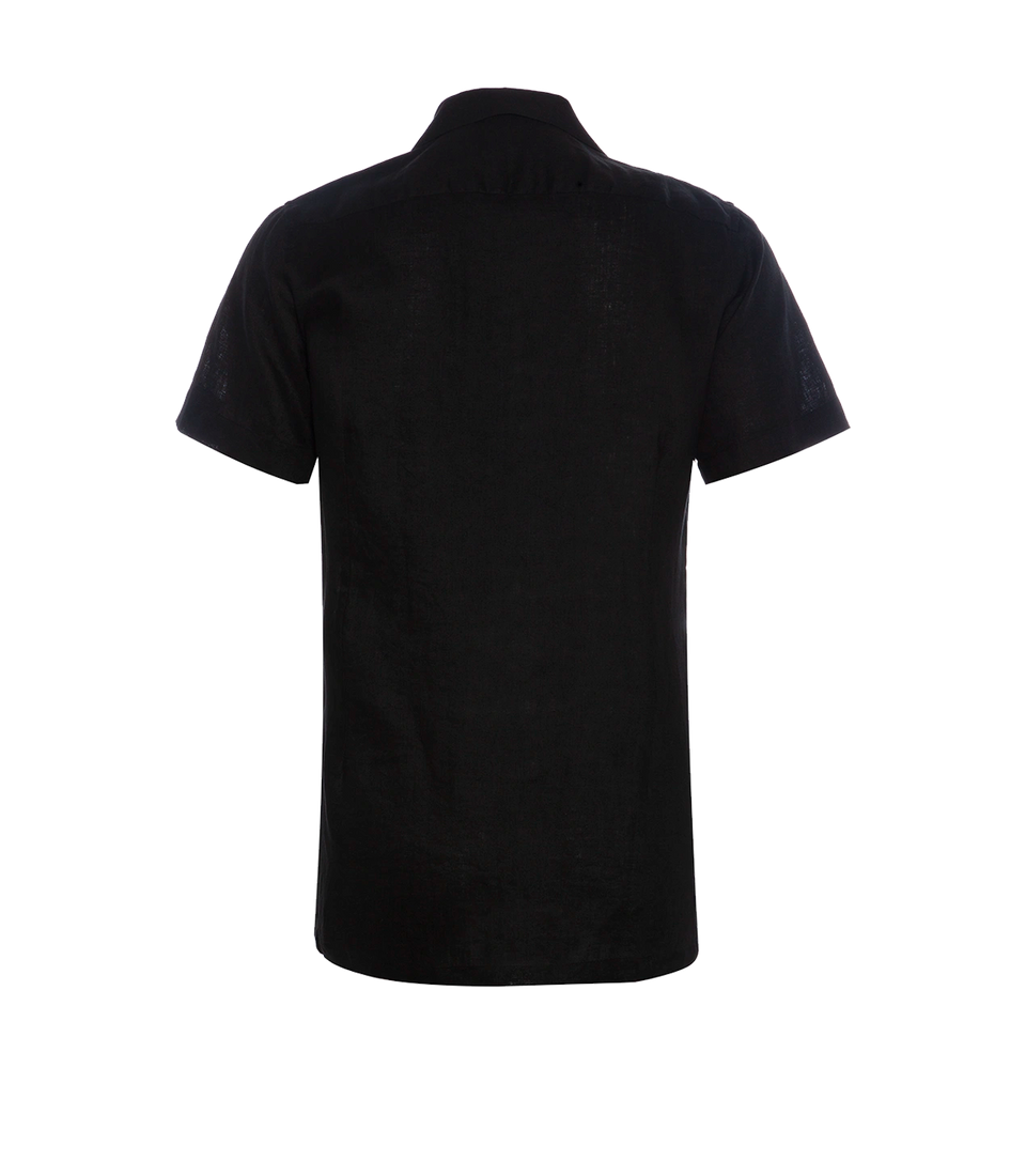 Voyage Linen Shirt Black - Barthelemy