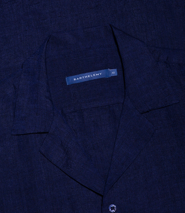 Voyage Linen Shirt Midnight Blue - Barthelemy
