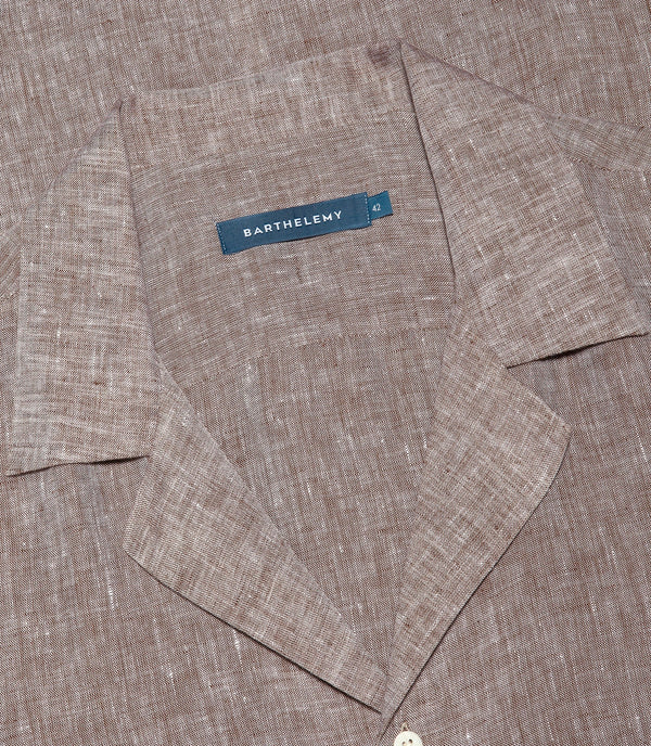 Voyage Linen Shirt Mocha - Barthelemy